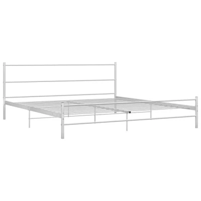 Afbeelding van Bedframe metaal wit 160x200 cm