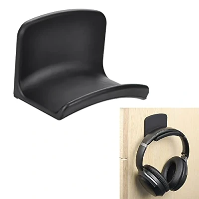 Afbeelding van Neetto HS907 siliconen headset houder, hoofdtelefoon haak muurbeugel, oortelefoon hanger voor meerdere apparaten, bureau, muur, tafel, universeel, gaming controller, gamepad, kabel