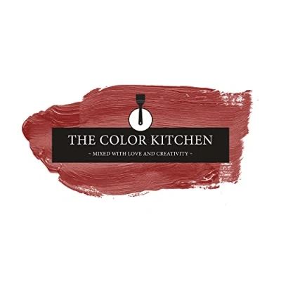 Afbeelding van The Color Kitchen TCK7005 Krachtige muurverf, schilderverf voor kleurrijke ruimtes, matte binnenverf in rood, 2,5 l dekkende verf
