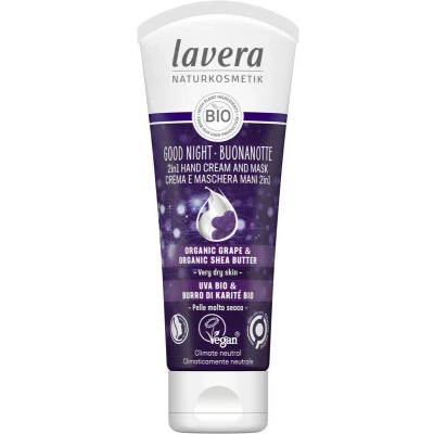 Afbeelding van Lavera Good night 2 in 1 handcreme &amp; masker bio EN IT 75 milliliter