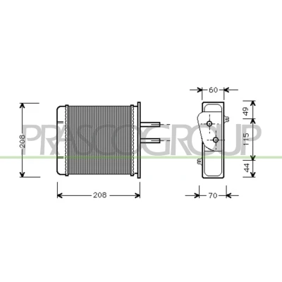 Afbeelding van PRASCO FT132H001 Warmtewisselaar FIAT: Punto I Hatchback