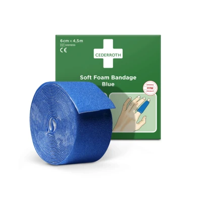 Afbeelding van Cederroth Soft Foam Bandage Blue 6cm x 4,5m