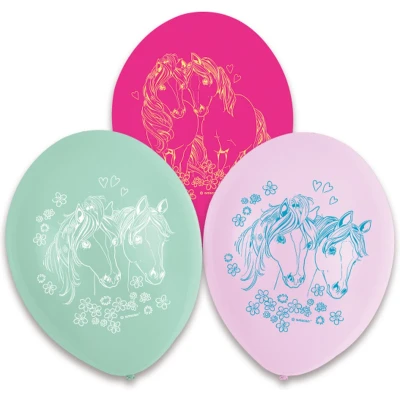 Afbeelding van Ballonnen Pretty Pony Paarden 23cm 6 stuks
