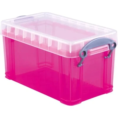 Afbeelding van Really Useful Box Opbergdoos 2,1 Liter, Transparant Roze