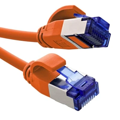 Afbeelding van InLine® Patch cable slim, Cat.6A, S/FTP, TPE (LSZH) flexible, PoE, orange, 5m