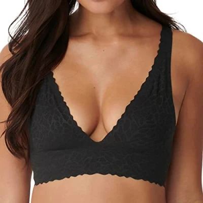Afbeelding van Sloggi dames ZERO Feel Lace voorgevormde bralette met uitneembare vulling in de kleur Zwart, maat: XS