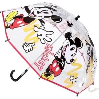 Afbeelding van Paraplu Mickey Mouse Transparant Ø 71 cm Rood