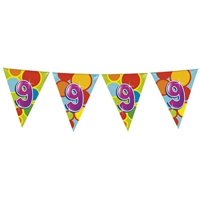 Afbeelding van Vlaggenlijn 9 jaar Party 6 meter
