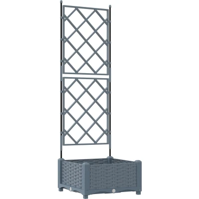 Afbeelding van vidaXL Tuin Plantenbakken Lichtgrijs Polypropyleen 40 x 125,5 cm