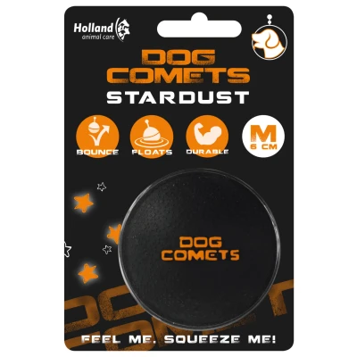 Afbeelding van Dog Comets Ball Stardust Medium Hondenspeelgoed Zwart&amp;Oranje