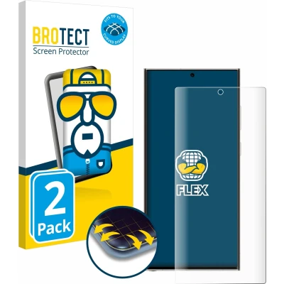 Afbeelding van BROTECT Screenprotector voor Samsung Galaxy S23 Ultra Enterprise Edition Folie Beschermfolie transparant volledig dekking (2 Stuks)