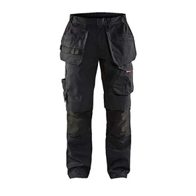 Afbeelding van Blaklader Service werkbroek met stretch en spijkerzakken 1496 1330 Zwart/Rood D124