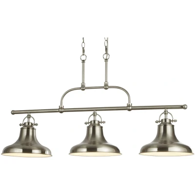 Afbeelding van Searchlight Eetkamer hanglamp Dallas mat zilver 3193 3SS