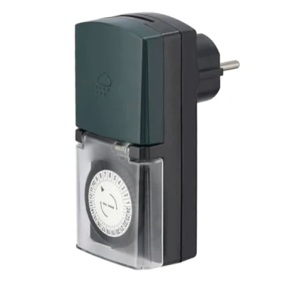 Afbeelding van Hama Mechanische Tijdschakelklok Mini Voor Buiten 30 Min. Ip44 Zwart/Groen