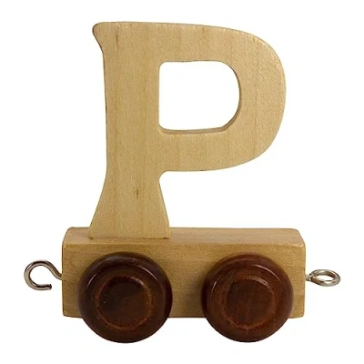 Afbeelding van letters van hout, Trek, Lok, Waggon, A Z, H elk ca. 5,5 cm, gewenste naam P