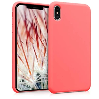 Afbeelding van kwmobile telefoonhoesje compatibel met Apple iPhone XS Max hoesje Zachte case voor smartphone Back cover in neon koraal