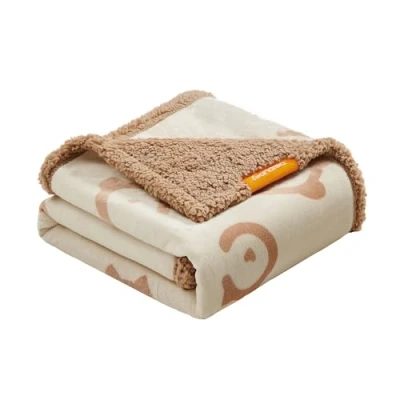 Afbeelding van Feandrea Waterdichte hondendeken, Sherpa fleece huisdierdeken voor kleine en middelgrote honden, katten, 127 x 101 cm, L, machinewasbaar, dubbelzijdige bankhoes, beige PPB050K01