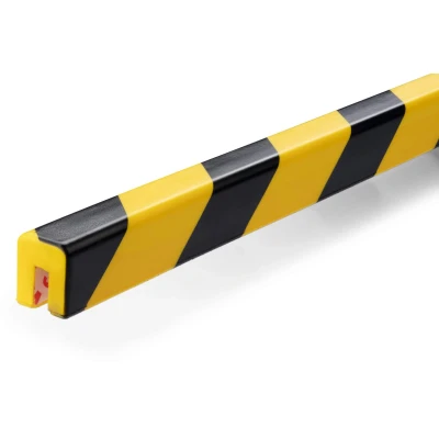 Afbeelding van Durable Randbeschermingsprofiel E8, zelfklevend, 1 m, verpakking van 5 stuks, geel/zwart, 1127130 ECKIG