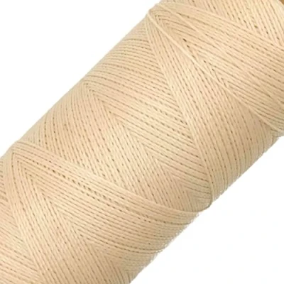 Afbeelding van LINHASITA Gewaxt garen, 100 gr/360 meter, 0,5 mm dik polyester, macramé, 30 kleuren, ecru
