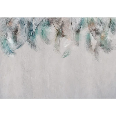 Afbeelding van Fotobehang Colourful Feathers Vliesbehang
