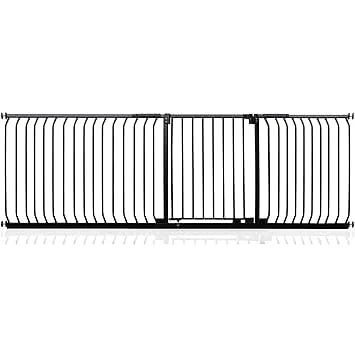 Afbeelding van Safetots Elite Veiligheidshekje Assortiment, 234cm 243cm (72 opties beschikbaar), Mat Zwart, Drukbevestiging Traphekje, Babyhekje voor Deuren, Gangen en Ruimtes, Veiligheidsbarrière, Eenvoudige Installatie