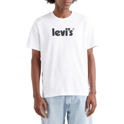 Afbeelding van Levi&#039;s Tshirt print, Heren, Maat: Small, Poster white