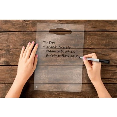 Afbeelding van Notitiebord Nobo transparant acryl met handgreep A4