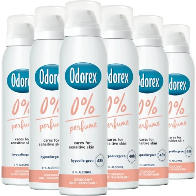 Afbeelding van 6er Pack Odorex Deodorant Spray 0% Perfume 150ml