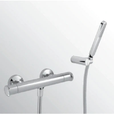 Afbeelding van Huber Levity douchethermostaat met handdoucheset chroom LY.D01010.21
