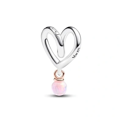 Afbeelding van Pandora ME 783242C01 Two tone Wrapped Heart Charm Bedel inStock horloge Zilverkleur