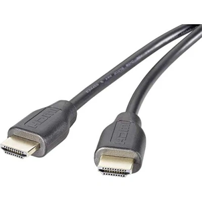 Afbeelding van SpeaKa Professional SP 9021120 HDMI kabel Aansluitkabel A stekker, stekker 1.00 m Zwart 4K UHD, Audio Return Channel (ARC), Vergulde