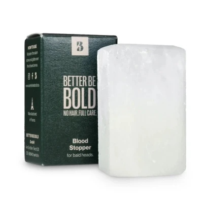 Afbeelding van Better be Bold aluinblok Blood Stopper for bald heads 75gr