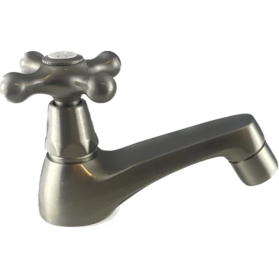Afbeelding van PB klassieke fonteinkraan met sterknop koud water laag model RVS 1208956903