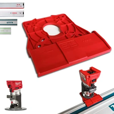 Afbeelding van SLE Professionele geleiderailadapter voor Milwaukee M18 FTR8 / FTR 0X Makita/Bosch/Festool/Mafell geleiderail, bovenfrees, randfrees, adapter