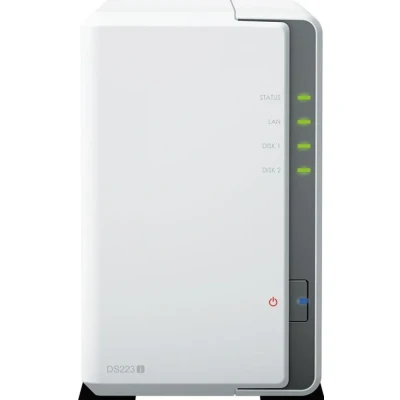 Afbeelding van Synology DS223j NAS WD RED Plus 8TB (2x 4TB) Wit
