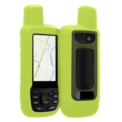 Afbeelding van kwmobile Hoesje geschikt voor Garmin GPSMAP 66sr / 67 Beschermhoes handheld GPS Back cover in neon geel