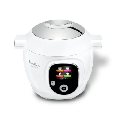 Afbeelding van Moulinex Cookeo+ Intelligente hogedruk multikoker, 6 l, 80 geïntegreerde recepten, zonder toezicht, intuïtief display, stapsgewijze kookhandleiding, speciale app, wit CE854110