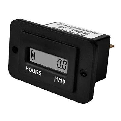 Afbeelding van Runleader Digitale LCD bedrijfsurenteller, AC 86 V tot 230 V, totale uren resetbaar, gebruik voor ZTR grasmaaier, tractor, generator, golfwagen, clubauto, scrubber, marineblauw, ATV motorcompressor