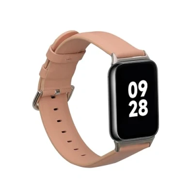 Afbeelding van kwmobile lederen horlogebandje geschikt voor Xiaomi Mi band 8 Pro polsband Echt leren smartwatch bandje Activity tracker horloge in oudroze