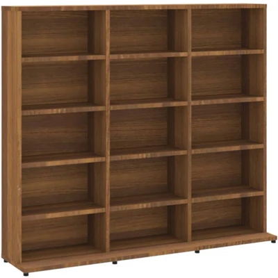 Afbeelding van vidaXL Cd kast 102x23x89,5 cm bewerkt hout bruin eikenkleur