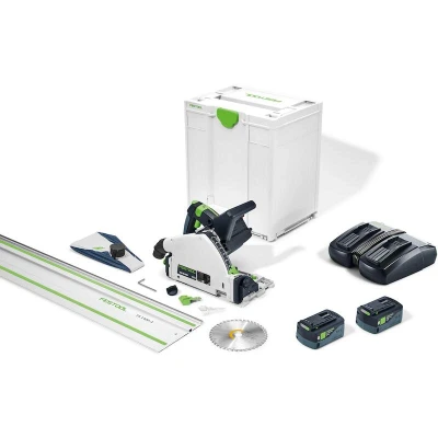 Afbeelding van Festool TSC 55 5,0 KEBI Plus/XL FS 18V Invalzaagmachine Met Geleiderail (2x5,0Ah in Systainer)