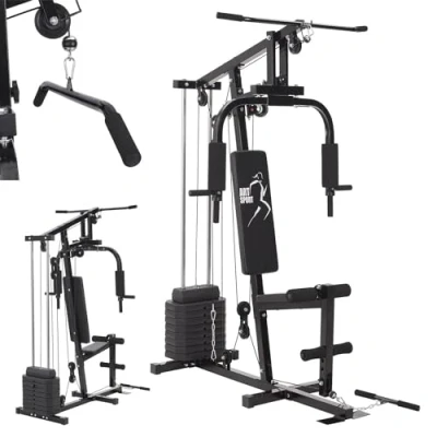 Afbeelding van halterbank Multifunctionele set 40 kg halterschijven Home Gym Workout Fitness Station krachtstation homegym