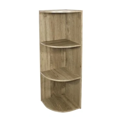 Afbeelding van Iris Ohyama, kast met planken / houten 3 niveaus hoekplank, Modulair, Design, kantoor, woonkamer, slaapkamer Corner Shelf CX 3C AsBruin