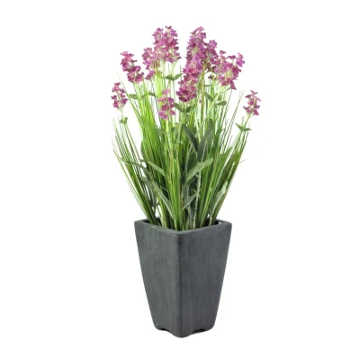 Afbeelding van Europalms kunstplant Lavendel roos in pot 45cm