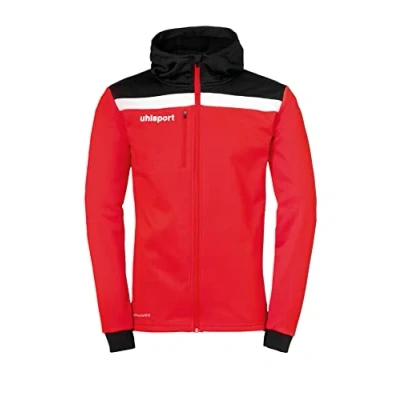 Afbeelding van uhlsport Sweater met rits voor kinderen, Maat: 164, Rot/schwarz/weiß
