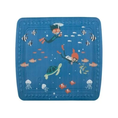 Afbeelding van Spirella douchemat, badmat, kinderdouchemat, antibacterieel antislip met zuignappen, diver, ca. 55 x cm Made in Germany