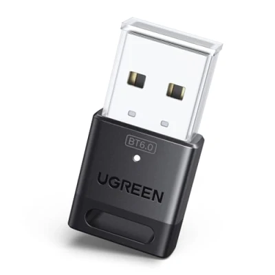 Afbeelding van UGREEN Bluetooth 6.0 adapterdongle voor pc, USB stick muis, toetsenbord, hoofdtelefoon, mobiele telefoon, controller, alleen Windows 11/10/8.1