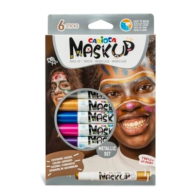 Afbeelding van Carioca Maquillagestiften Mask Up Metallic, doos met 6 stiften