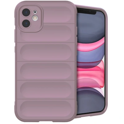 Afbeelding van Apple iPhone 11 Hoesje Siliconen en TPU (zacht) iMoshion Softcase/Backcover Paars Telefoonhoesje
