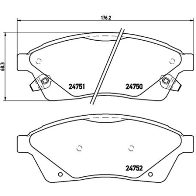Afbeelding van Brembo Remblokset P 09 010